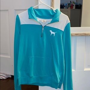 Pink half zip pullover